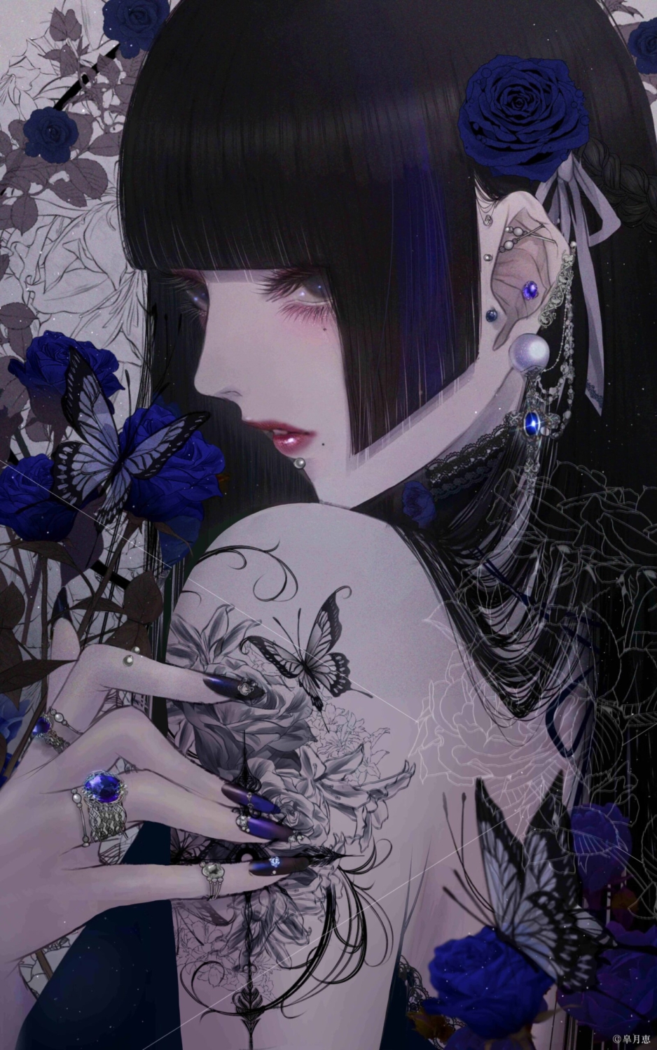 皐月恵の絵画作品　タイトルは、毒の花